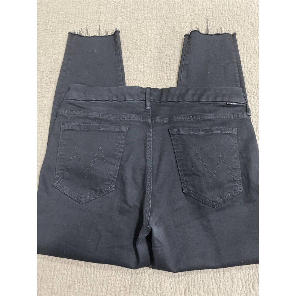 Mother Women's Distressed Looker Ankle Fray Guilty As Sin Black Size 31 NWOT